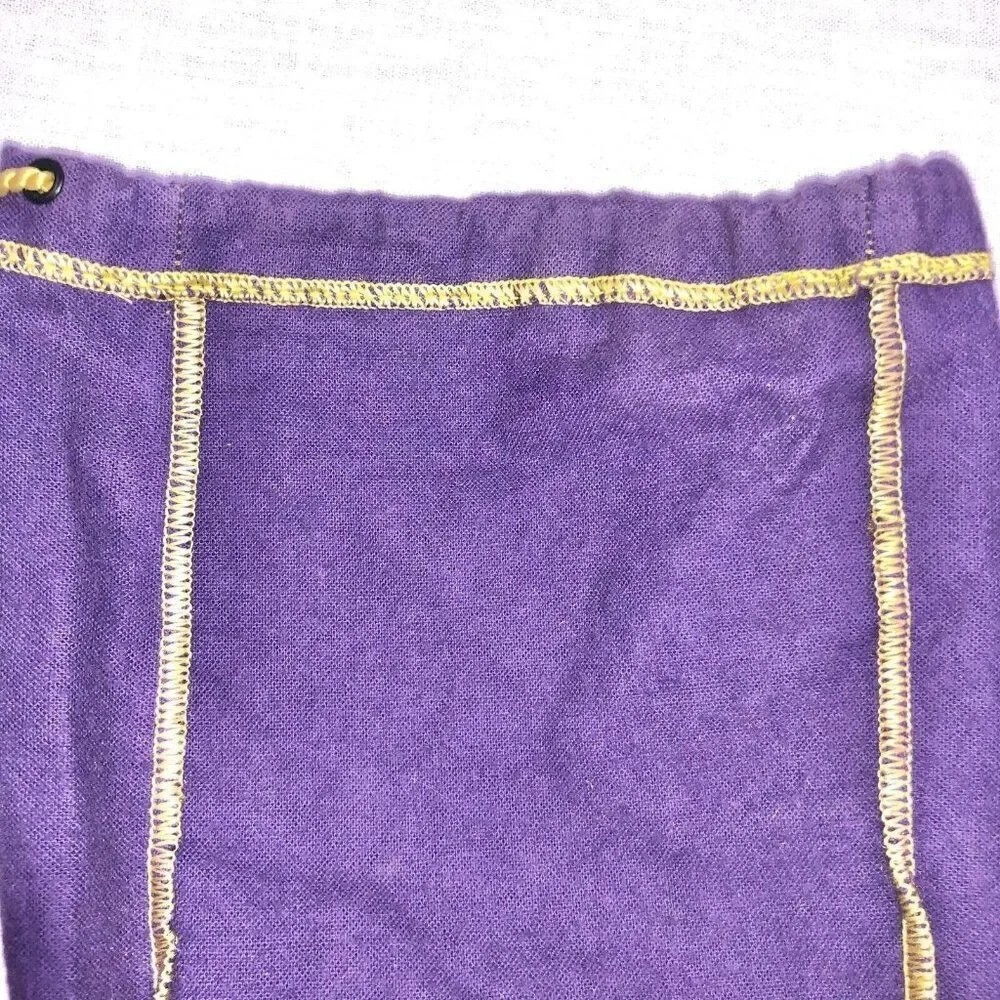 Vintage Crown Royal Light Purple Gold Alcohol Bag Drawstring Lot of 2 10